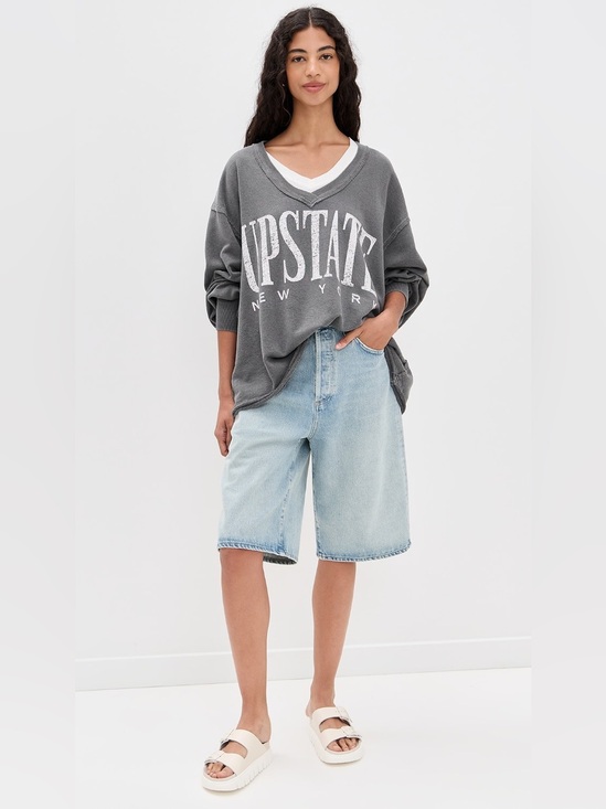 Free People Sweaters - Free People We The Free Upstate Graphic Sweatshirt NWT Size Small Oversized S-XL